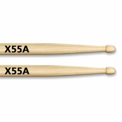 6 Pairs Vic Firth X55A American Classic Hickory Extreme 55A Wood Tip Drumsticks image 4