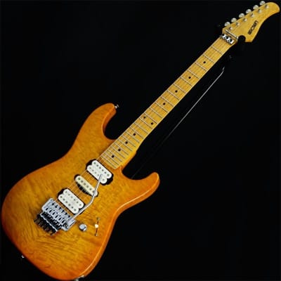 AIRCRAFT [USED] AC-5 Quilt Maple Top Birdseye Maple Neck (Amber) [SN.B34704] image 3