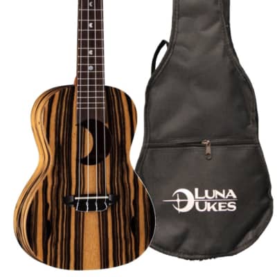 LUNA Tiki Concert UKENATOR resonator UKULELE new UKE w/ CASE