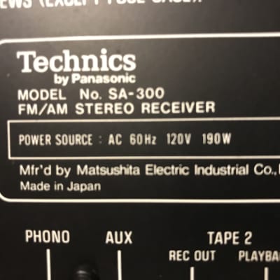 Technics SA-300 Receiver, Has Been Serviced And Excellent Working Condition. image 8