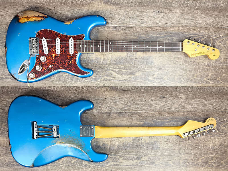 MyDream Partcaster Custom Built -Lake Placid Blue over Sunburst Hepcat L-series image 1