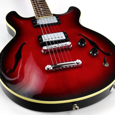 CLEAN! 2000 Hamer USA Newport Pro Black Cherry Burst - Solid Carved Spruce Top, Hollowbody Guitar! image 18