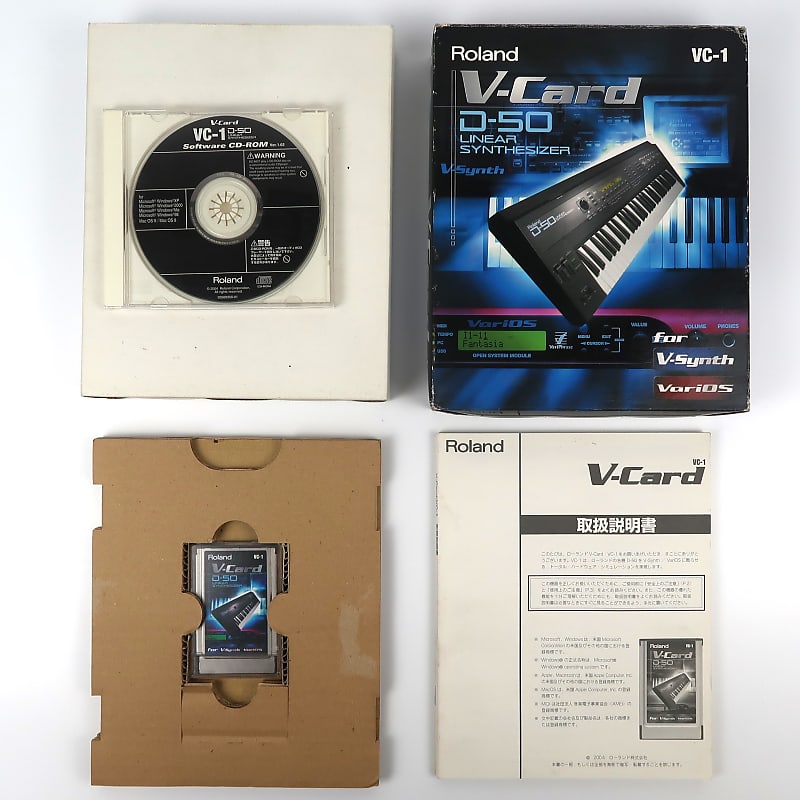 Roland VC-1 V-Card for V-Synth D-50 Complete Set In Box