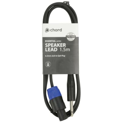 Chord Essential Speaker Leads 6.3mm Mono Jack Plug - Speaker Plug for sale