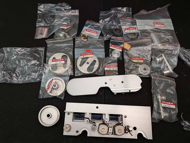 NOS Studer A80 MkII 1/2" to 1/4" tape conversion kit for SALE Reel To Reel Head Block & Tape Path