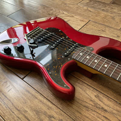 Awesome CIJ Fender Stratocaster Electric Guitar Red Sparkle Tortoise Fujigen ca. 2002 image 6