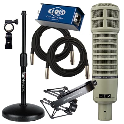 Electro-Voice RE20 Large-Diaphragm Dynamic Microphone CLOUDLIFTER BUNDLE