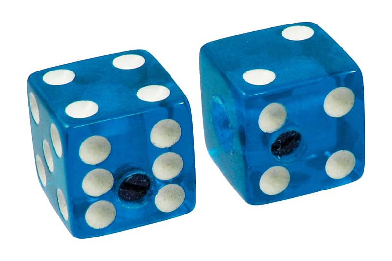 Guitar Dice Knobs (2), TRANSPARENT BLUE | Reverb