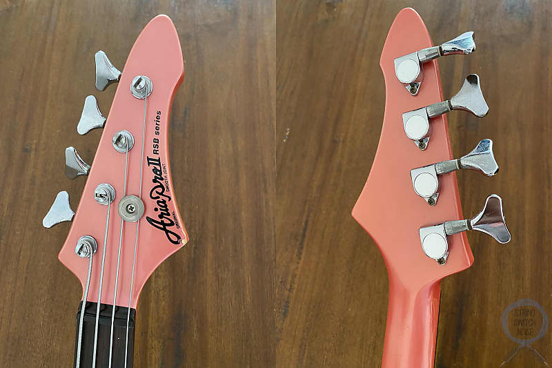 Aria Pro II Bass, RSB Series, Watermelon/Pink, 1985, Made In