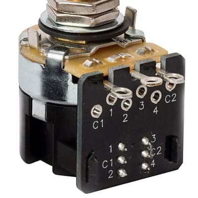 CTS Short Shaft 250k Audio Taper Push/Pull Potentiometer