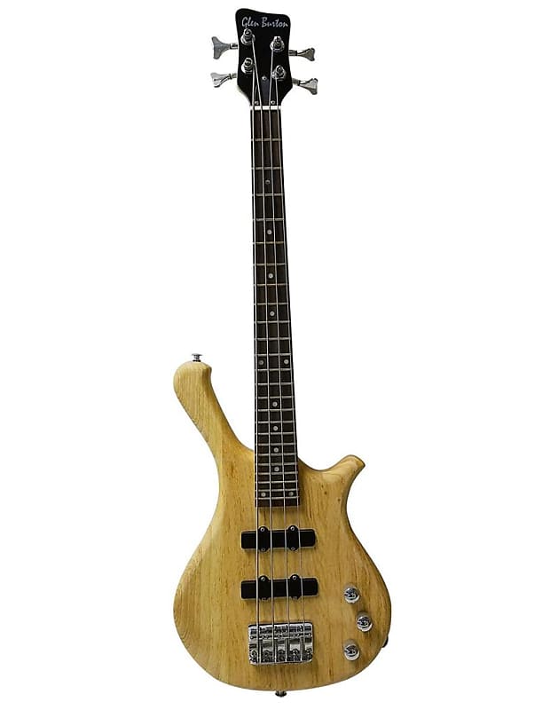 Glen Burton GBMB NT Basswood Body Half Scale 4 String Electric Bass Guitar w Gig Bag Strap Cable