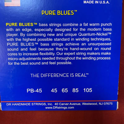 DR PB-45 Pure Blues bass guitar strings - Made in USA image 2