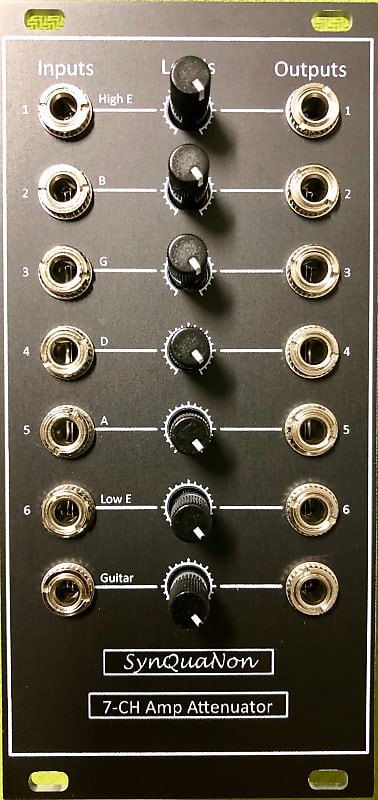 SynQuaNon Eurorack 7-Channel Amplifier-Attenuator with 30dB Gain image 1