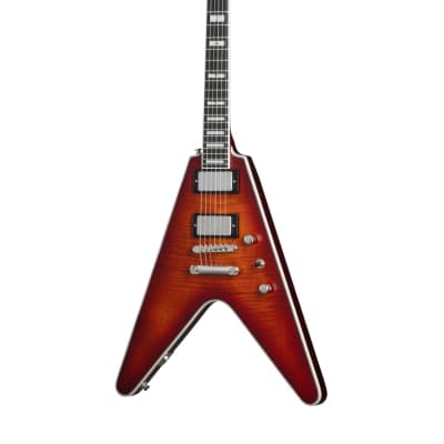 Mint Epiphone Flying V Prophecy Aged Bengal Tiger Burst w/bag image 2