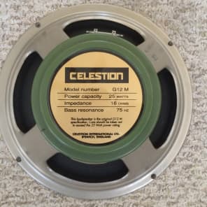 Celestion Vintage Greenback 25W Gtr Speaker 16 ohm G12M T1221 1993 UK Made  Not China! | Reverb