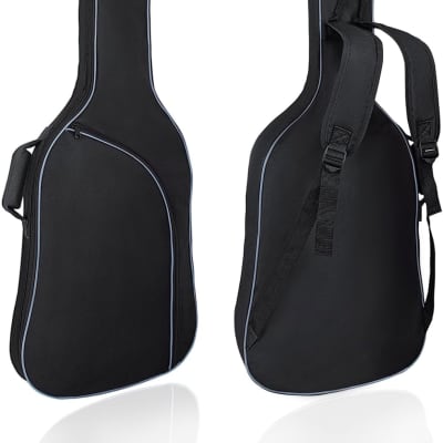 Bass Guitar Bag, Bass Guitar Bag Gig Bag Backpack Electric Bass Guitar Case Soft 0.38 inch Padding Lightweight with Pockets Waterproof (Black) image 1