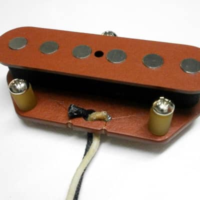 Telecaster Pickup Bridge .250" QUARTER POUND HandWound Red Fits Fender Guitar Nocaster Broadcaster image 2