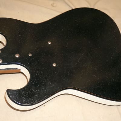 Silvertone ( Danelectro ) Model 1448 Guitar Sparkle Black image 18