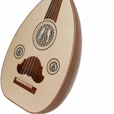 New Mid-east Oud Package Includes: Arabic Oud W/ Soft Gig Bag Case + Chromatic Tuner image 2