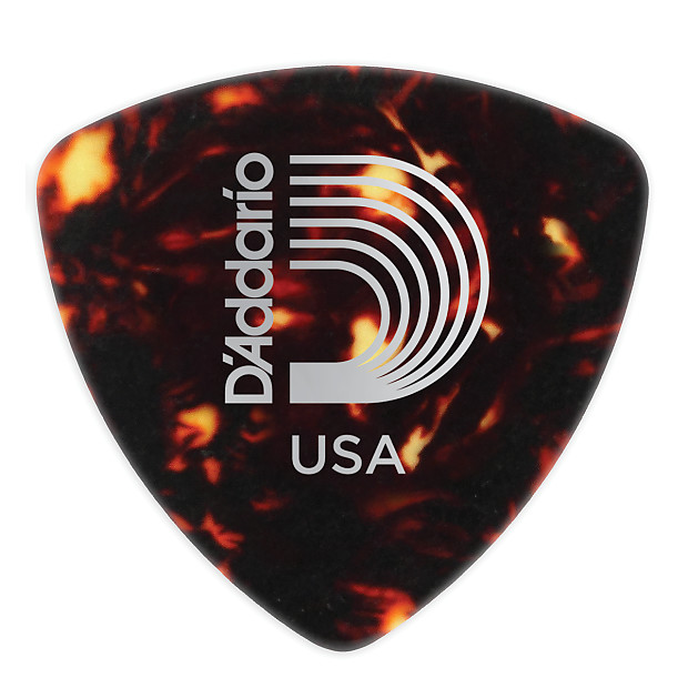 D'Addario 2CSH7-10 Celluloid Guitar Picks  - Extra Heavy, Wide Shape (10-Pack) image 1