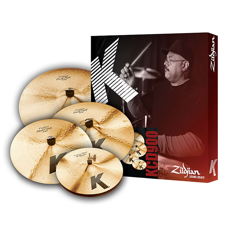 Zildjian KCD900 4-Piece K Custom Dark Cymbal Set w/ Medium Thin Weight - Traditional Finish image 1
