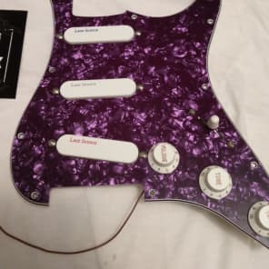 LACE Sensor Plus Pack loaded Stratocaster pickguard Purple