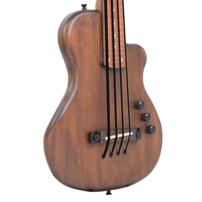 NEW GOLD TONE SOLID BODY FRETLESS MICROBASS image 2