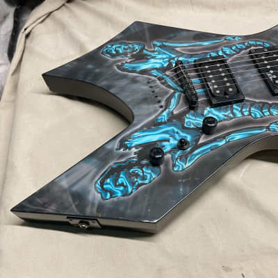 B.C. Rich bc Limited Edition Body Art Collection Warlock Guitar with Case 2003 - Maggot Man - Skate The Planet image 6