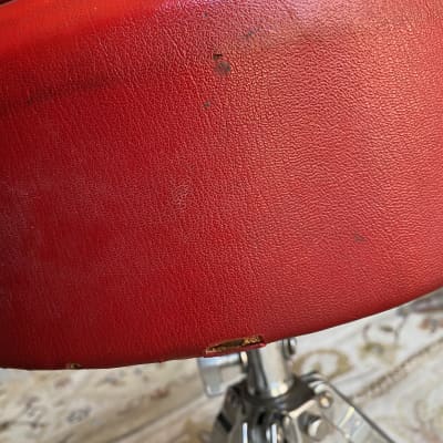 Unbranded  Red Leather Type Drum Throne/Seat/ Premier Maybe? image 7