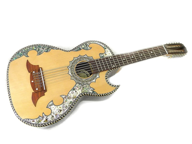 Stunning Paracho Elite Alvarado 12 String Bajo Sexto Acoustic Reverb 6030