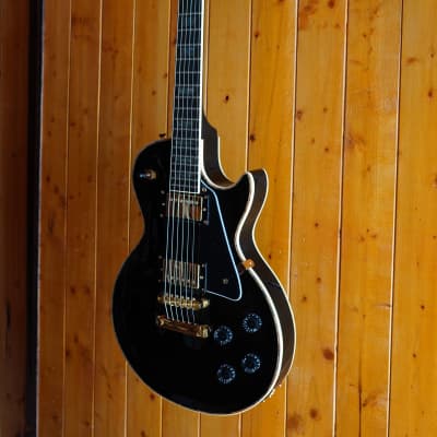 AIO SC77 Electric Guitar - Solid Black (Abalone Inlay) image 4