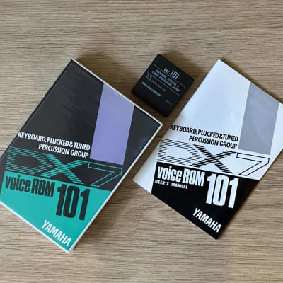 Yamaha DX7 Voice ROM Data Cartridge // VRC-101 Keyboard Plucked & Tuned Percussion Group // Boxed + Booklet