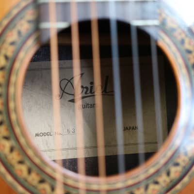Rare Vintage Classical Ariel (Aria) Acoustic Guitar Model 53 Laminate Wood MIJ image 10