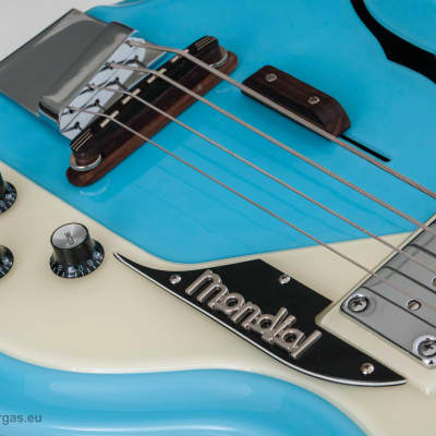 Italia Mondial Classic Bass, Italia blue, semi-hollow, Piezo Bridge , Resoglass top, made in Korea image 10