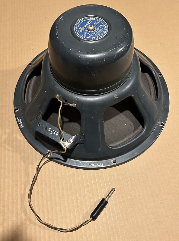 1956 Jensen P15N 8 Ohm Alnico Speaker with Original Wiring Reverb