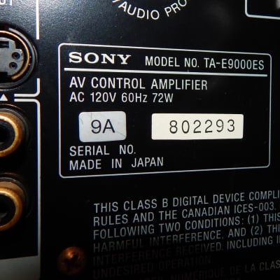 Sony TA-E9000ES preamplifier processor with manual image 3