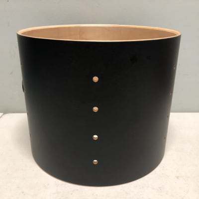 Pearl Masters 10x8 Maple Complete Tom Shell in Black Satin Stain; 10” diameter X 8” depth image 3