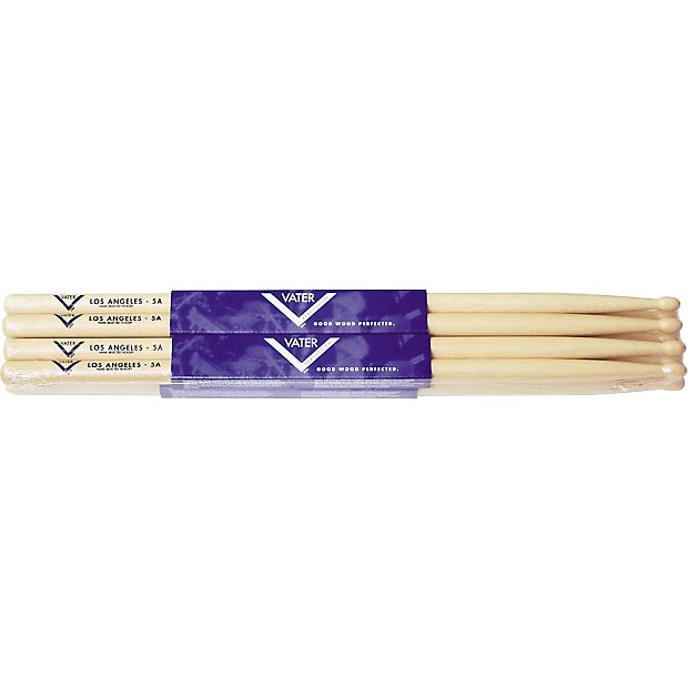 Vater Los Angeles 5A Hickory Drum Sticks 4-Pair Pack image 1
