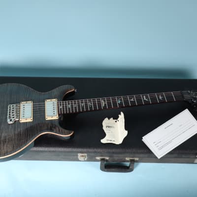 2001 PRS Santana III 10 Top Electric Guitar with Hard Case Charcoal Burst image 24