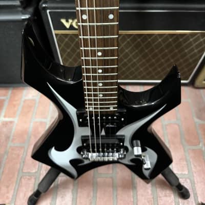 B.C. Rich Tribal Warlock Black White image 8