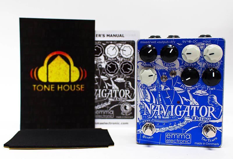 Emma Electronic Navigator Delay with Tap Tempo Guitar Effect Pedal image 1