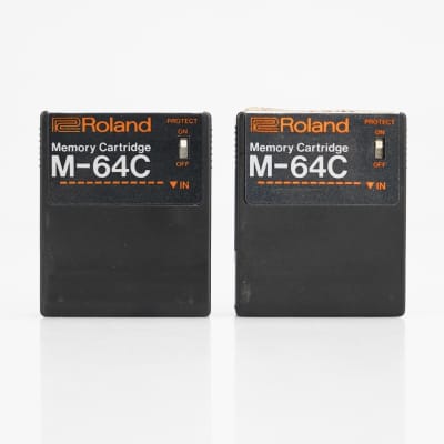 2 Roland M-64C Memory Cartridges Super JX MKS-70 Sound Backup #54302