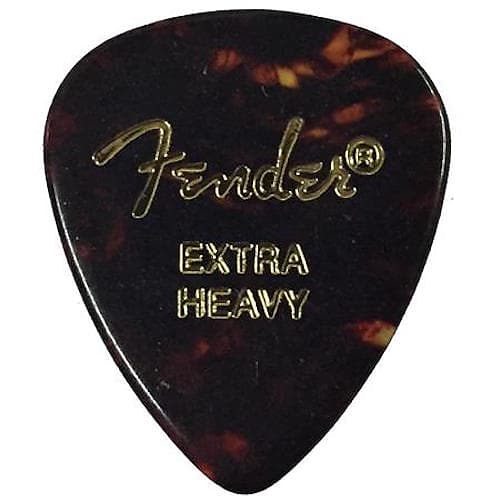 Fender 451 Classic Celluloid Guitar Picks, SHELL - EXTRA HEAVY, 12-Pack (Dozen) image 1