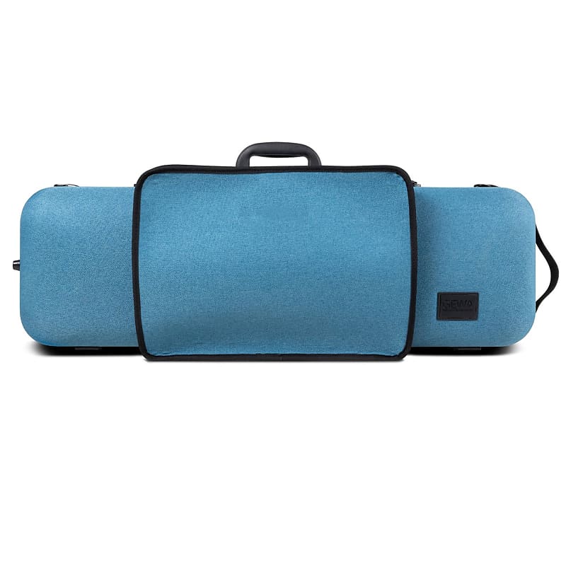 GEWA Violin Case, Bio-A, Oblong, 4/4-1/2, Blue, Music Pocket & Adjustable  Neck