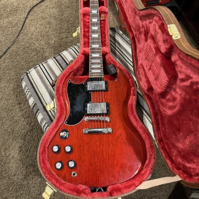 Gibson Gibson SG Standard 61 Left Handed Guitar Vintage Cherry With Case 2023 - Cherry for sale