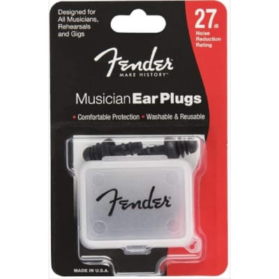 Fender Musician Series Ear Plugs with Carrying Case, Black image 1