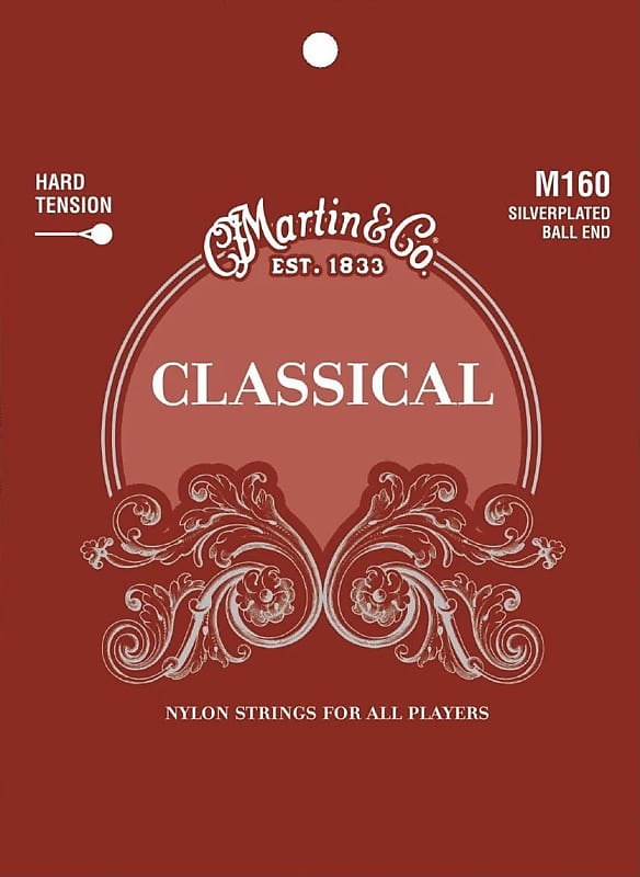 Martin M160 Classical Hard Tension Ball End Nylon Guitar Strings 28-43 image 1