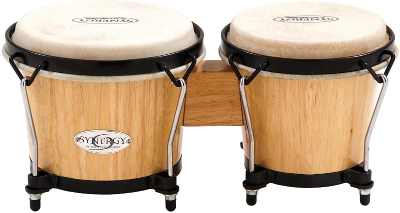 Toca Percussion Synergy Wood Bongos - Natural image 1