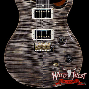 PRS Wood Library Artist Package Custom 24 Fatback Flame Top Neck African Blackwood Board Charcoal image 1
