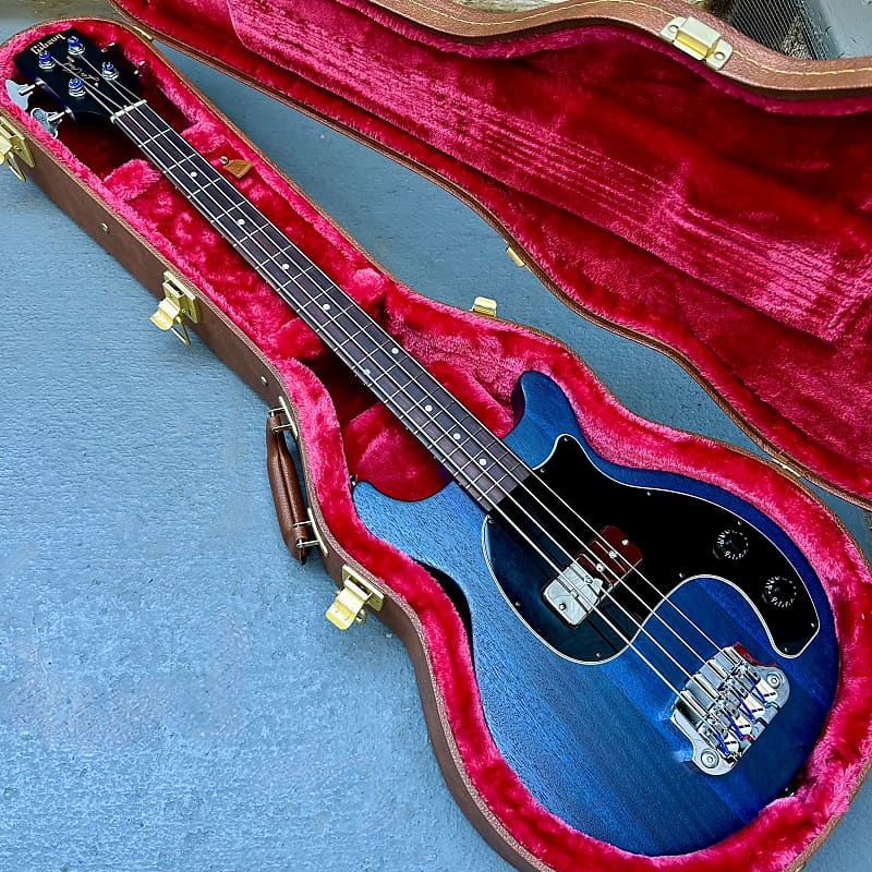 Gibson Les Paul Junior Tribute DC Bass Blue Stain w/Upgrades | Reverb